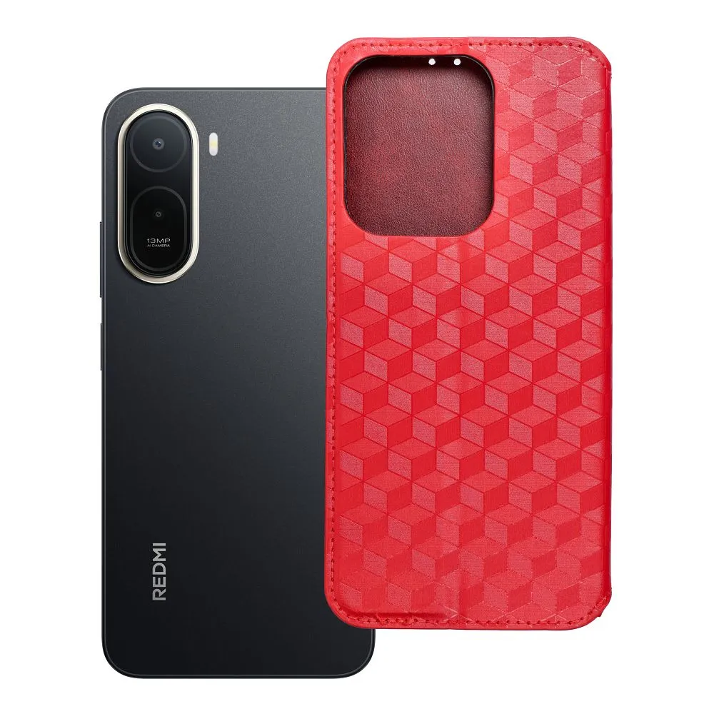 Flip case passend für Xiaomi Redmi A7 PRO Cubic Book red