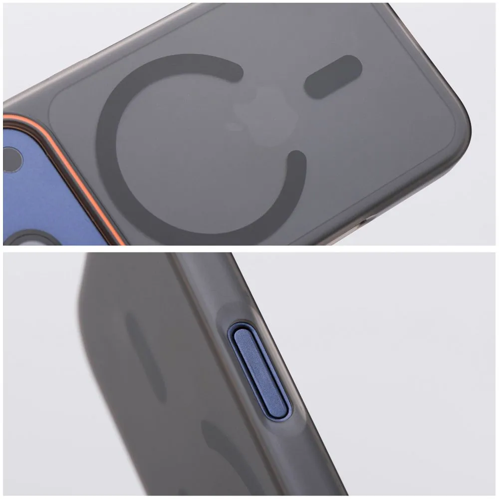 Case passend für Honor 600 / 600 PRO Go Orange kompatibel mit MagSafe black