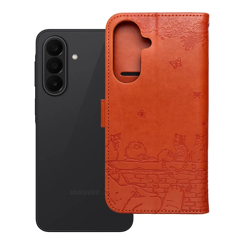Flip case passend für Samsung A27 Mezzo Book cats brown