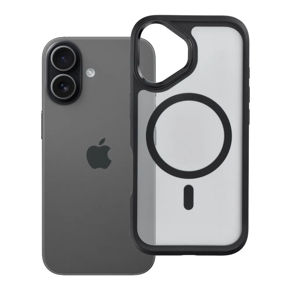 Case passend für iPhone 17 Forcell F-Protect Smoke Hybrid Premium kompatibel mit MagSafe black