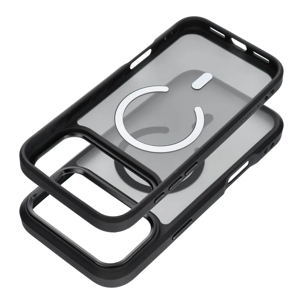 Case passend für iPhone 17 Forcell F-Protect Smoke Hybrid Premium kompatibel mit MagSafe black
