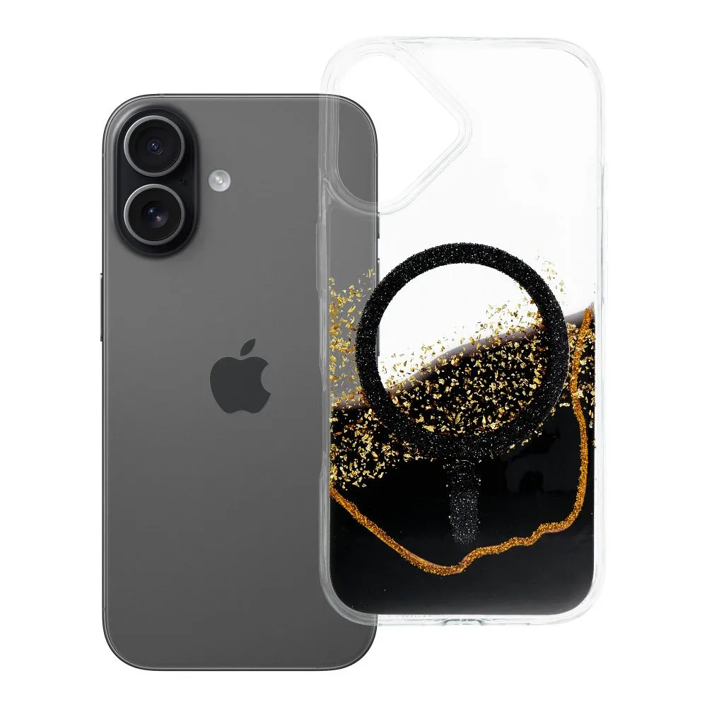 Case passend für iPhone 17 Golden kompatibel mit MagSafe black