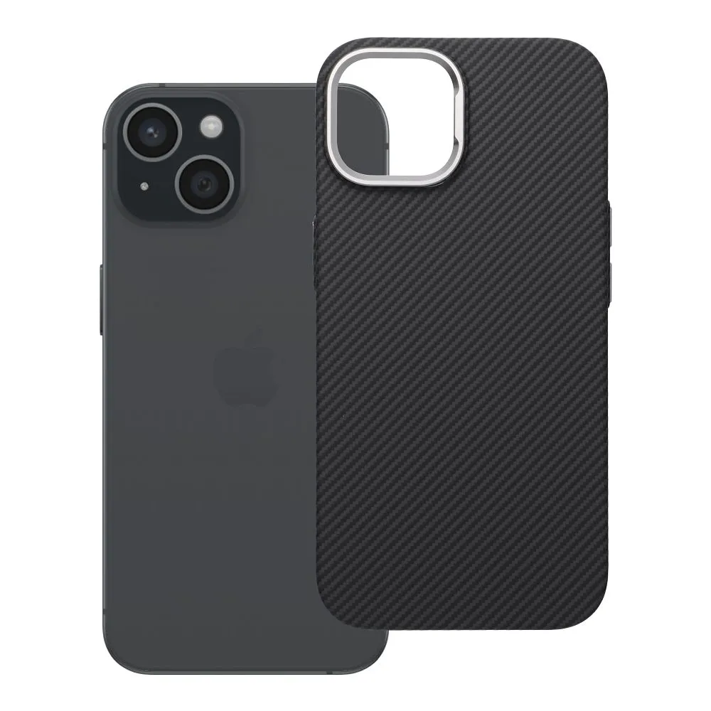 Case passend für iPhone 15 K-Look kompatibel mit MagSafe black