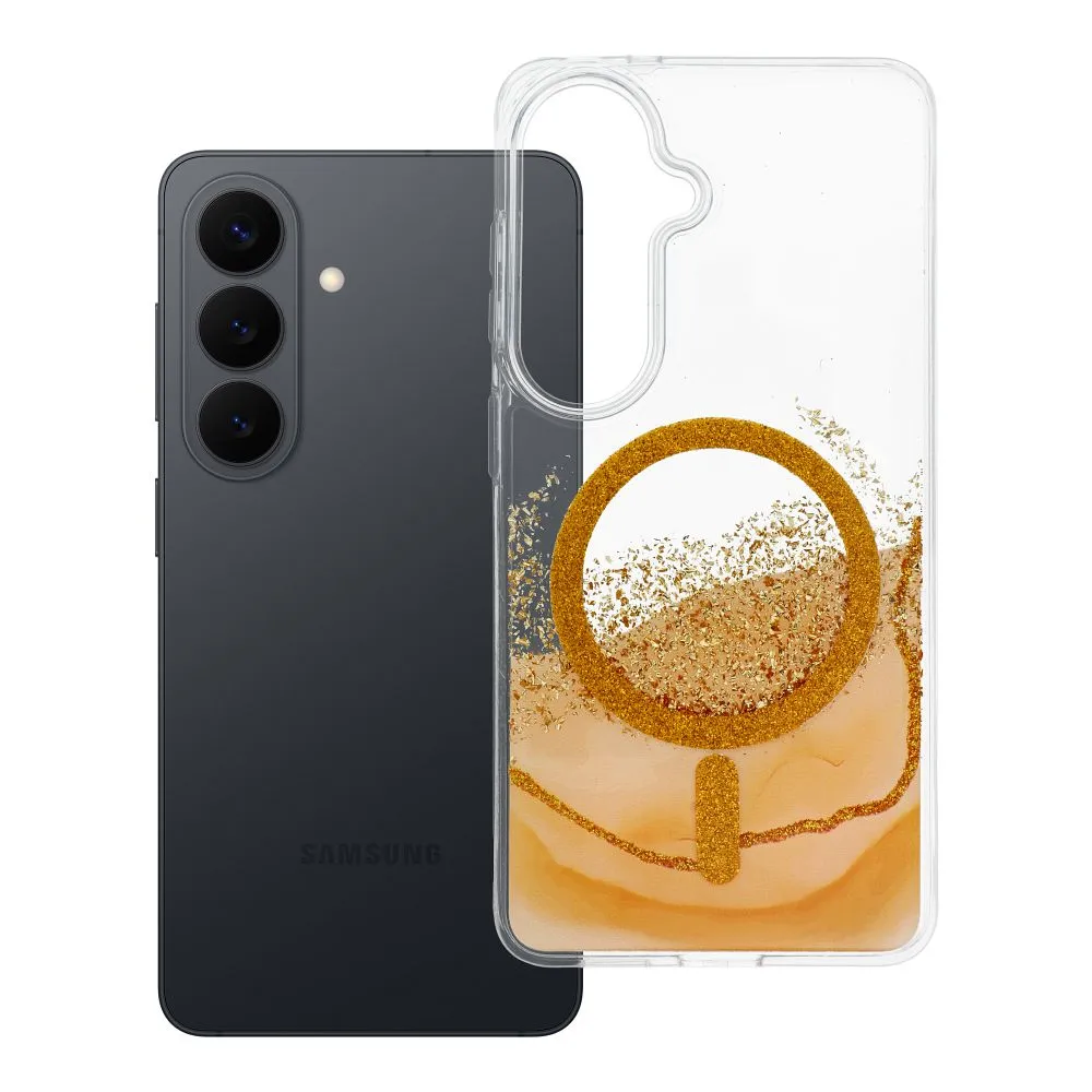 Case passend für Samsung S26 Golden kompatibel mit MagSafe gold