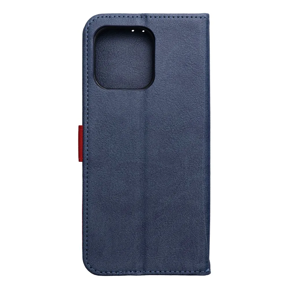 Flip case passend für Motorola G57 POWER Split Book navy and red