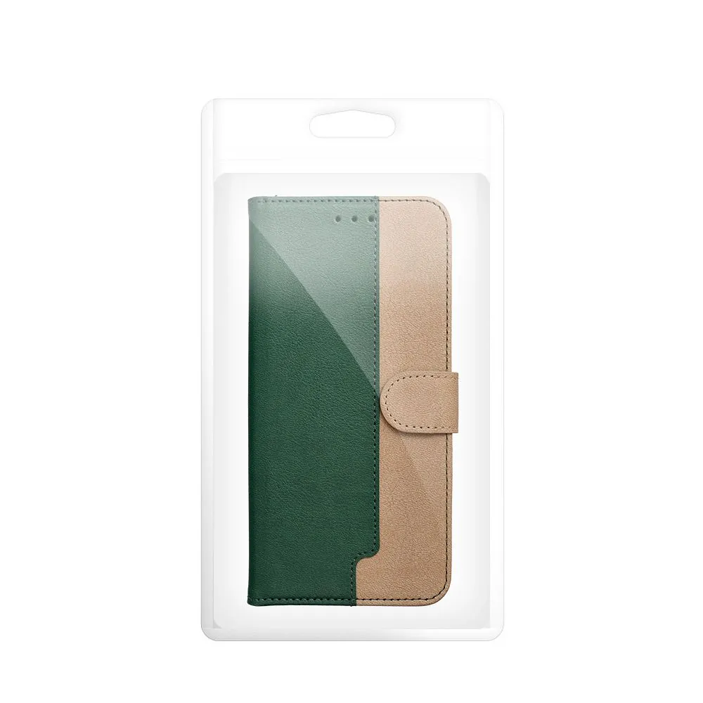 Flip case passend für Motorola G17 POWER Split Book green and gold