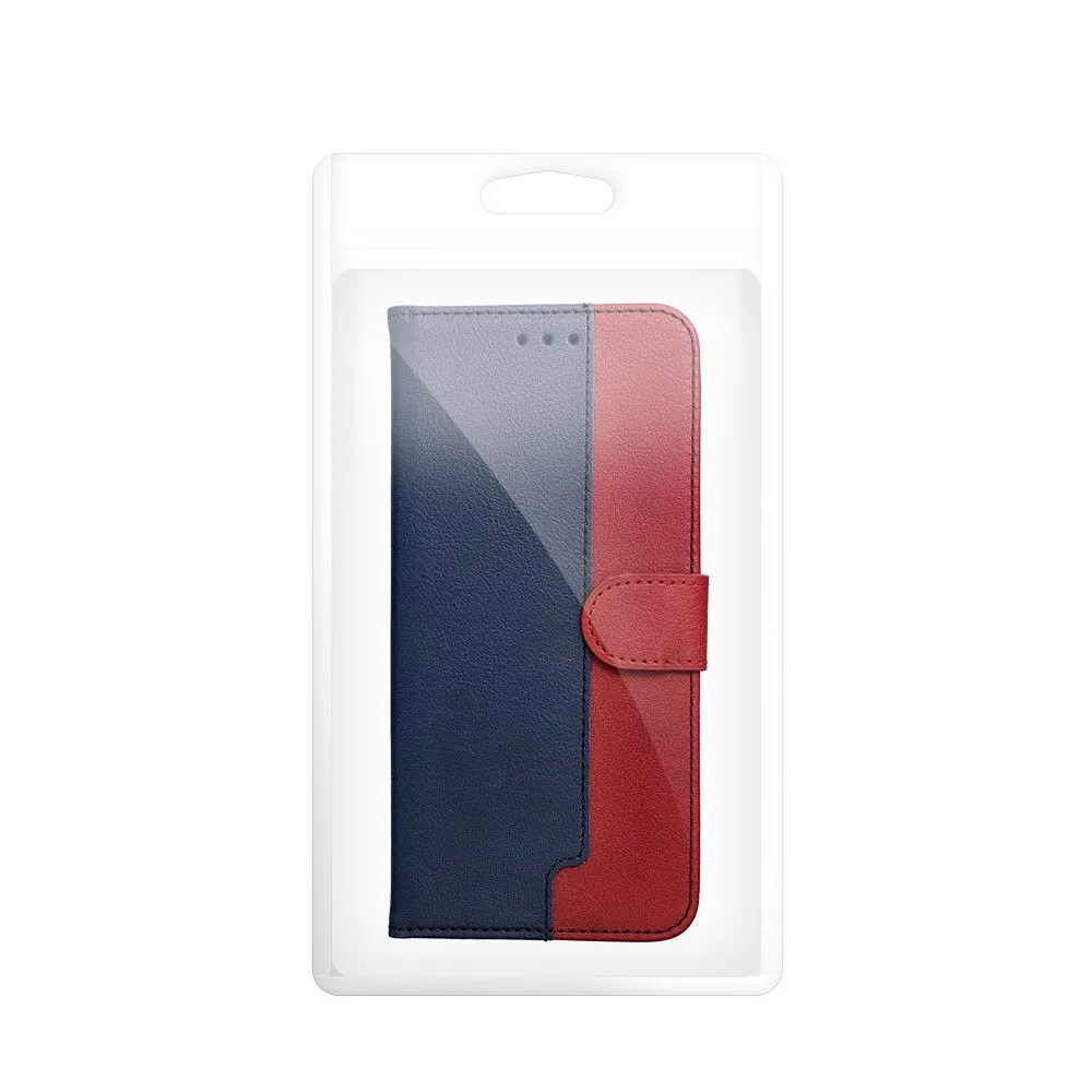 Flip case passend für Motorola G17 POWER Split Book navy and red