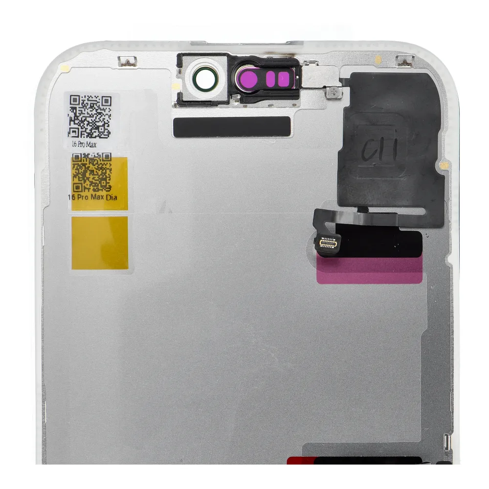 FixCell LCD Display passend für IPHONE 16 PRO MAX SOFT OLED 120Hz Proximity light sensor flex cable (Diagnosable: Used)