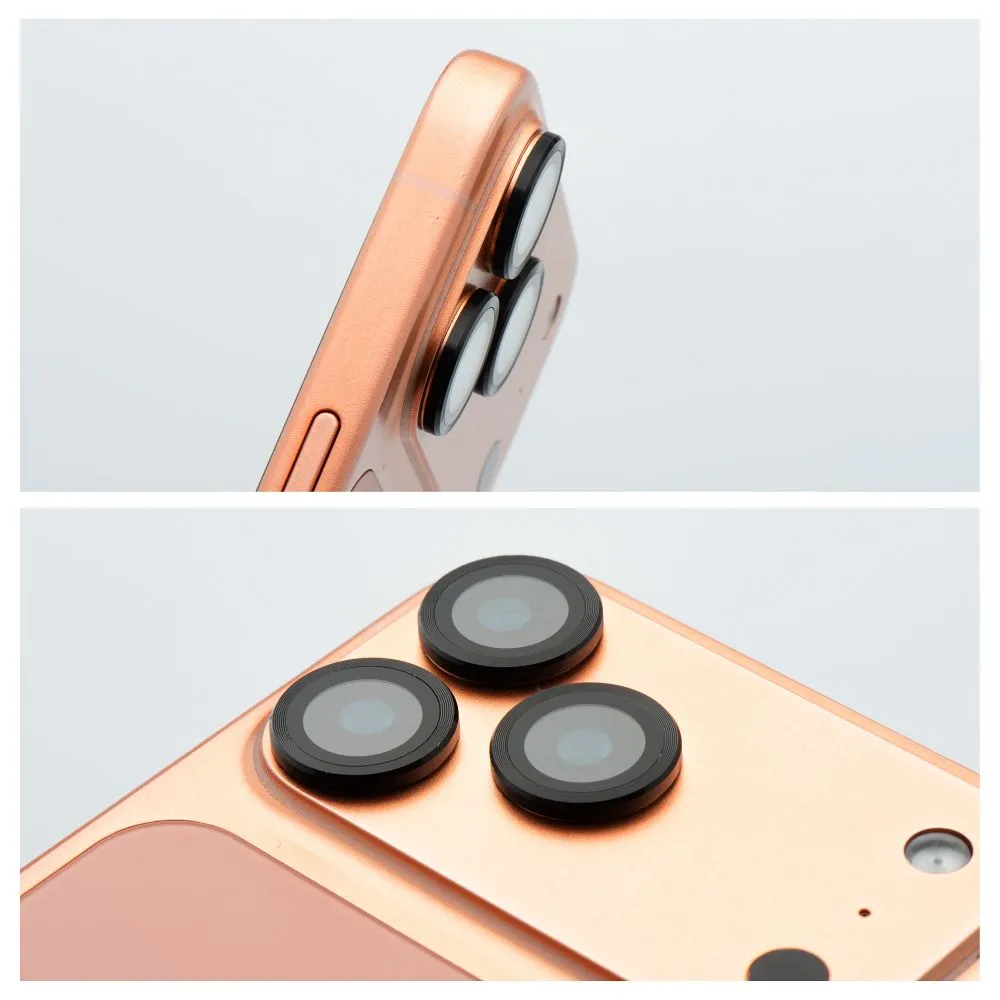Tempered Glass Camera Lens Protector passend für iPhone 17 PRO / 17 PRO MAX Blue Star Easy Install black