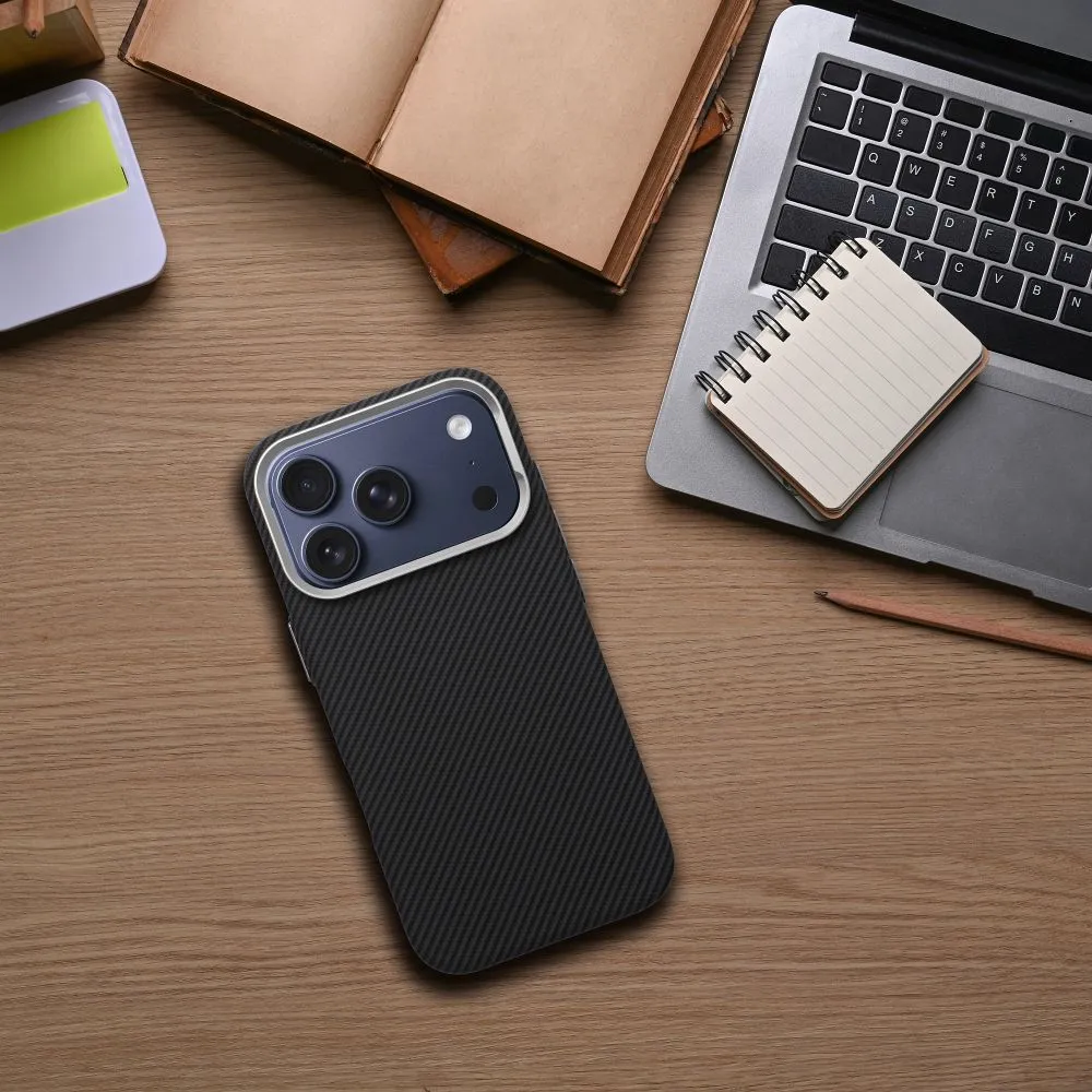 Case passend für iPhone 17 Pro Max / 18 Pro Max (low camera edge) K-Look kompatibel mit MagSafe black v2