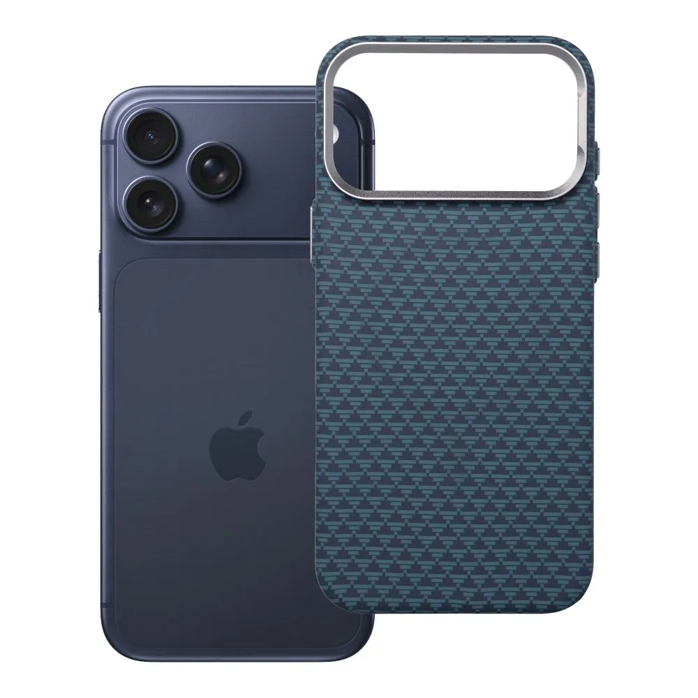 Case passend für iPhone 17 Pro Max / 18 Pro Max (low camera edge) K-Look kompatibel mit MagSafe blue v2