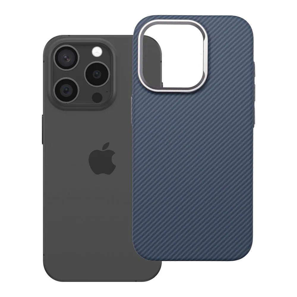 Case passend für iPhone 15 PRO K-Look kompatibel mit MagSafe blue