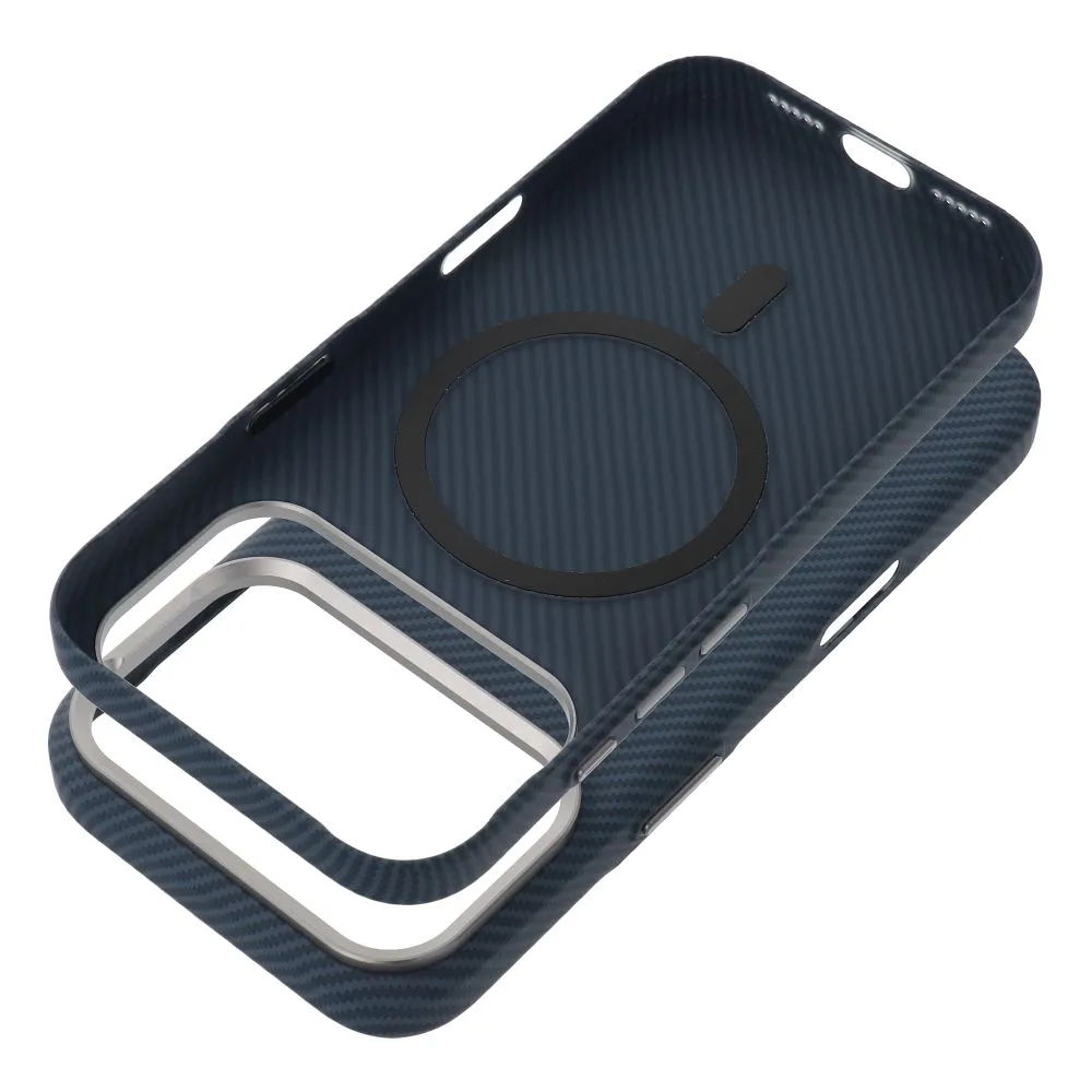 Case passend für iPhone 15 PRO K-Look kompatibel mit MagSafe blue
