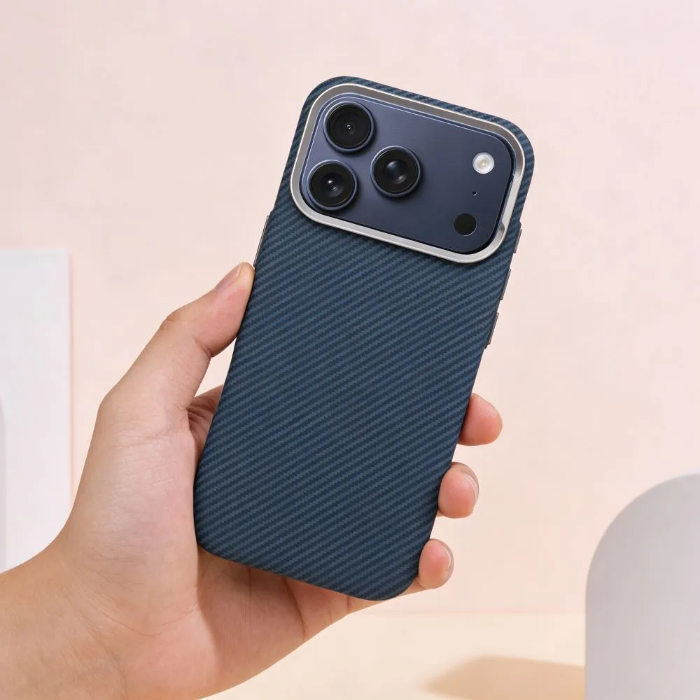Case passend für iPhone 15 PRO MAX K-Look kompatibel mit MagSafe blue