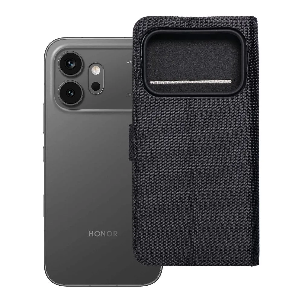 Flip case passend für Honor 600 4Card RFID anti-theft tech fabric black
