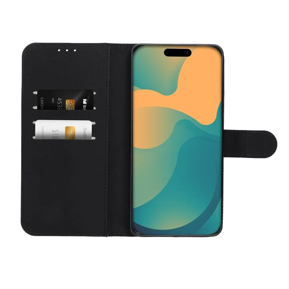 Flip case passend für Honor 600 4Card RFID anti-theft tech fabric black