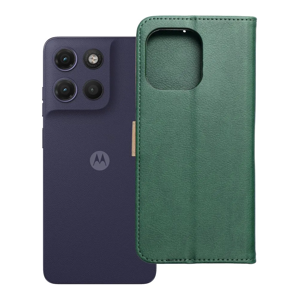 Flip case passend für Motorola G17 Split Book green and gold
