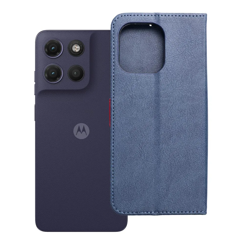 Flip case passend für Motorola G17 Split Book navy and red