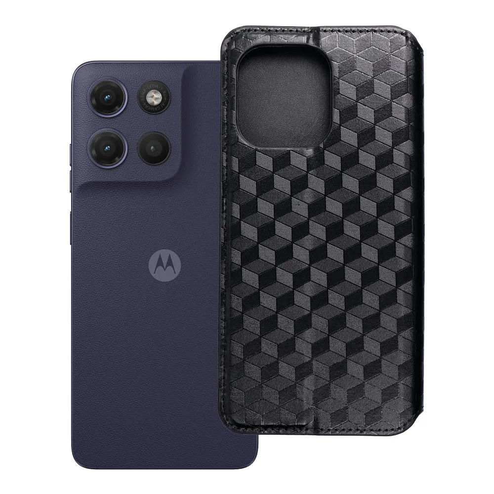 Flip case passend für Motorola G17 Cubic Book black