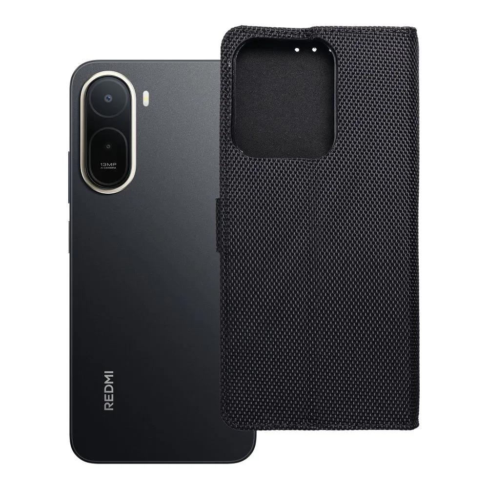 Flip case passend für Xiaomi Redmi A7 PRO 4Card RFID anti-theft tech fabric black