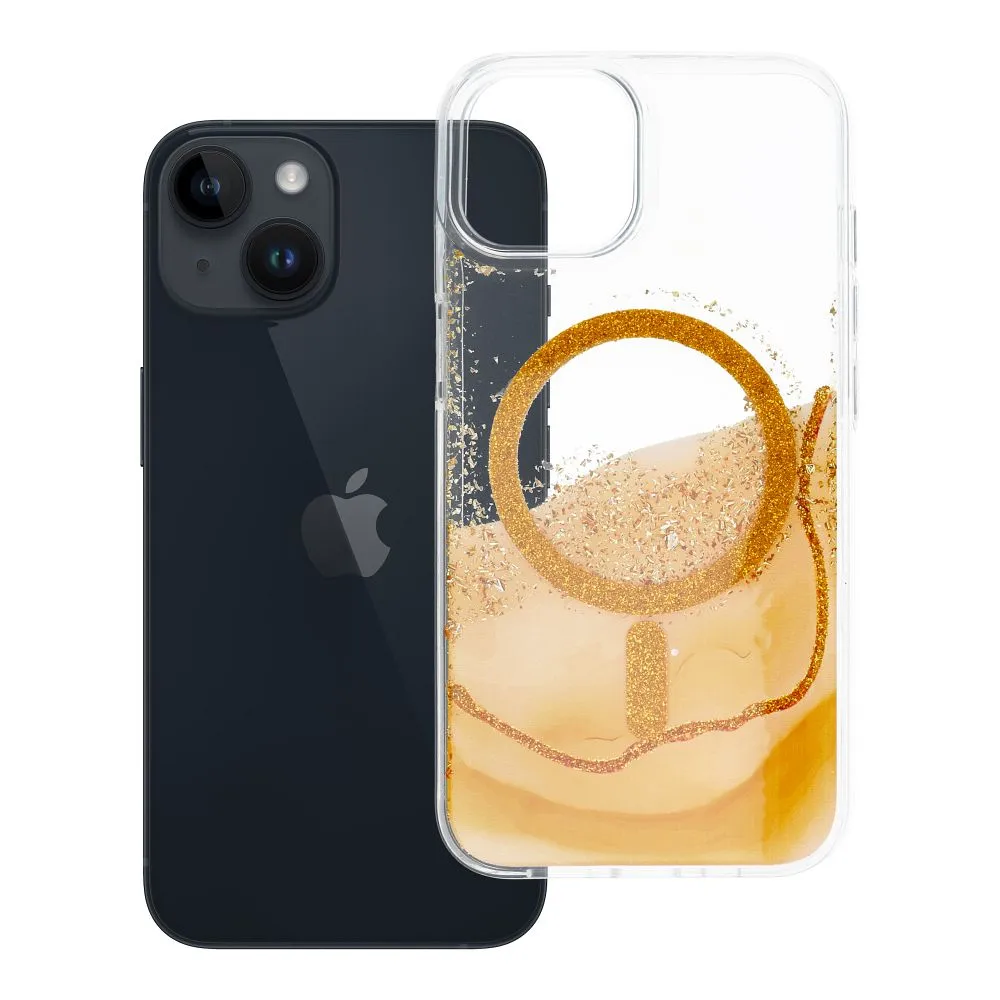 Case passend für iPhone 13 / 14 Golden kompatibel mit MagSafe gold