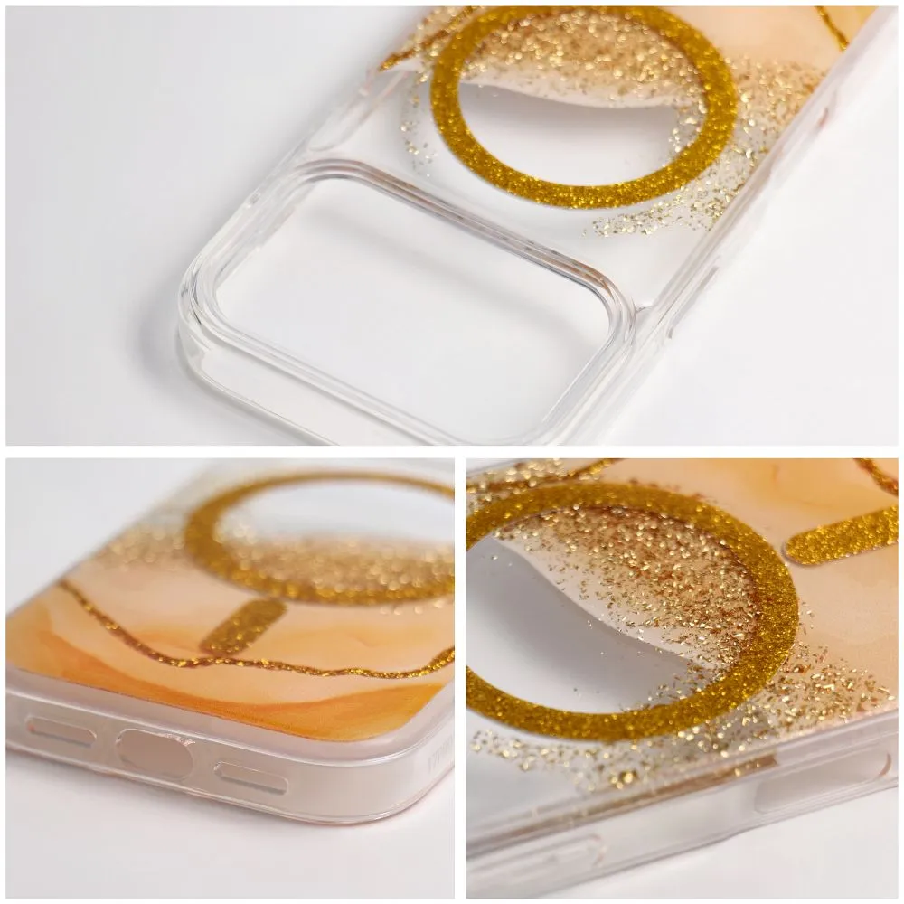 Case passend für iPhone 13 / 14 Golden kompatibel mit MagSafe gold
