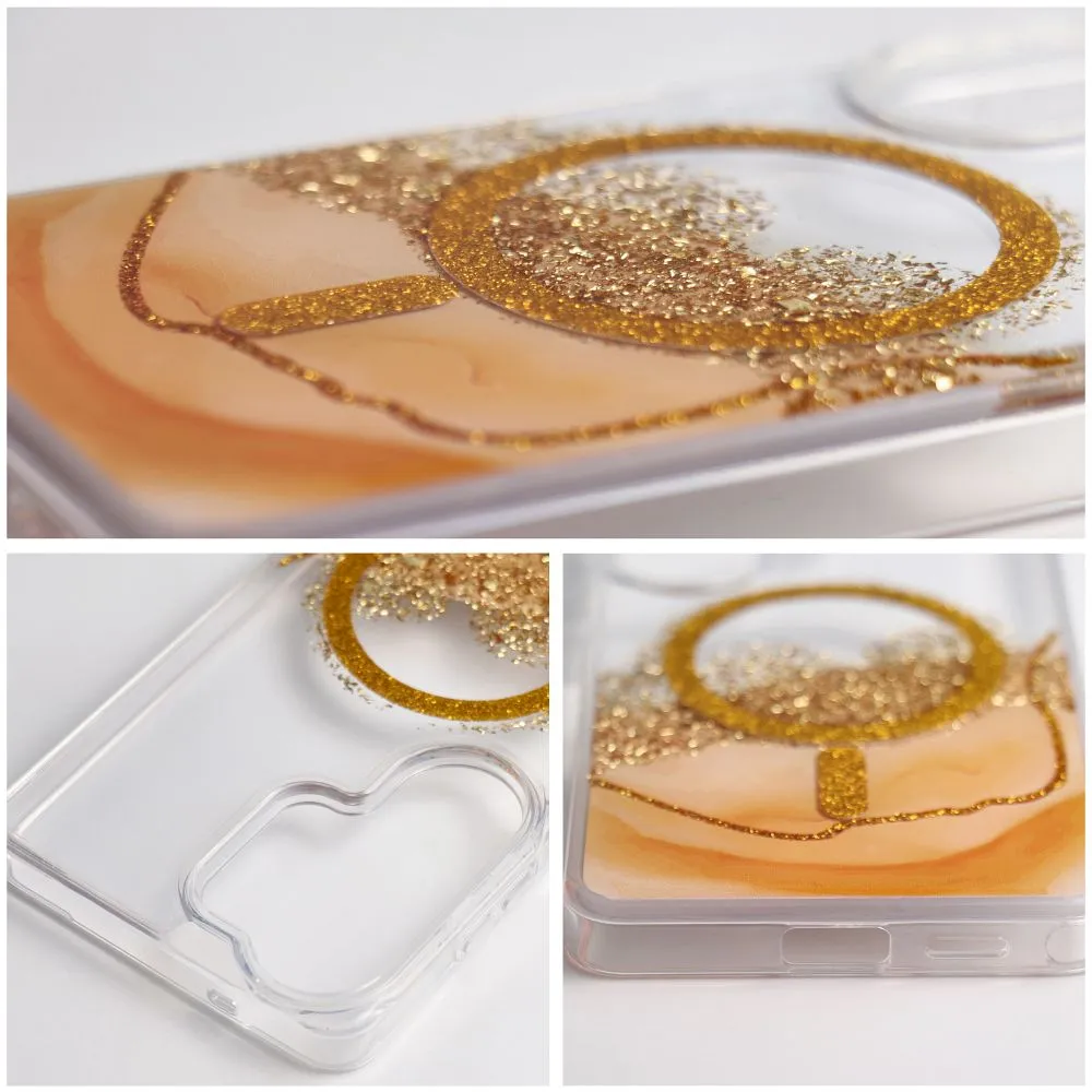 Case passend für Samsung S24 / S25 Golden kompatibel mit MagSafe gold