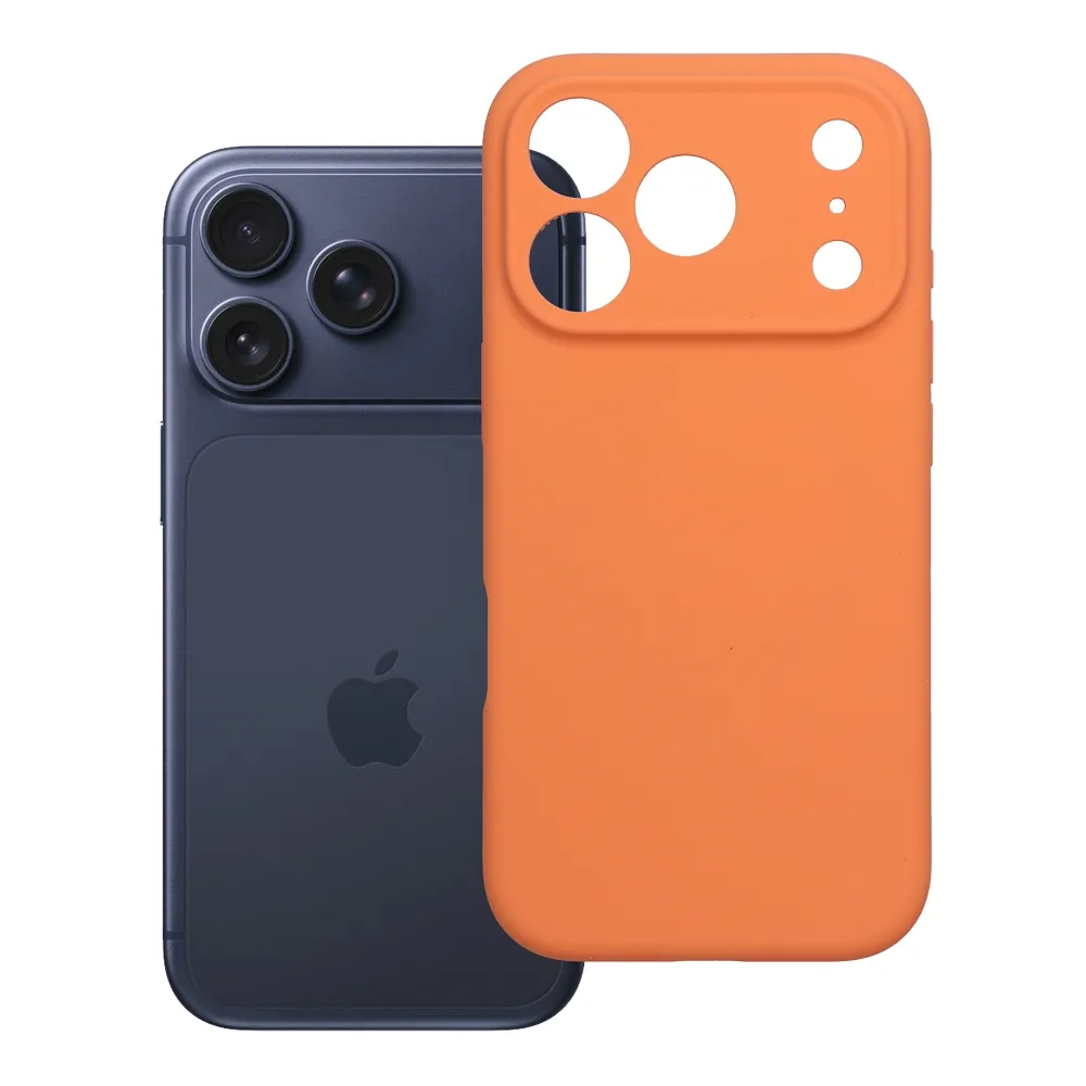 Case passend für iPhone 17 Pro / 18 Pro (low camera edge) Forcell F-Protect Rubber Premium kompatibel mit MagSafe orange