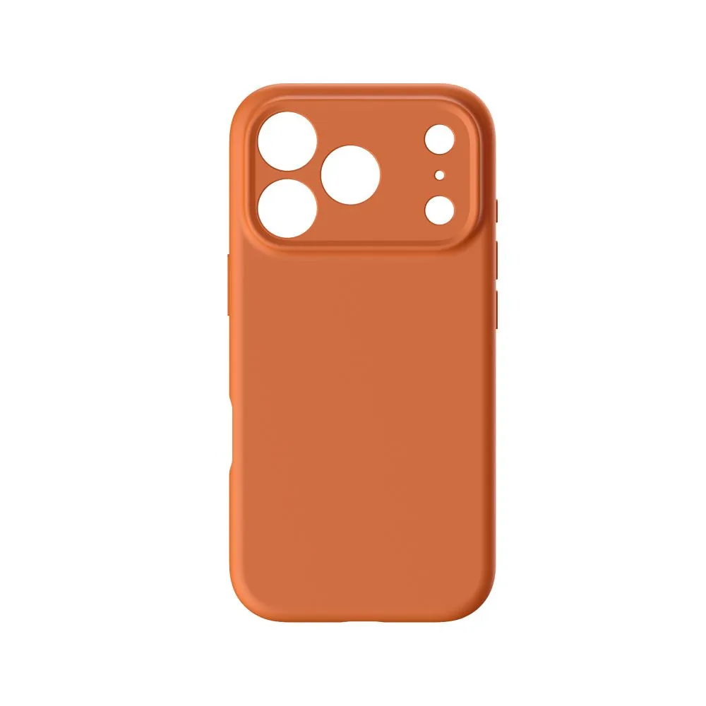 Case passend für iPhone 17 Pro / 18 Pro (low camera edge) Forcell F-Protect Rubber Premium kompatibel mit MagSafe orange