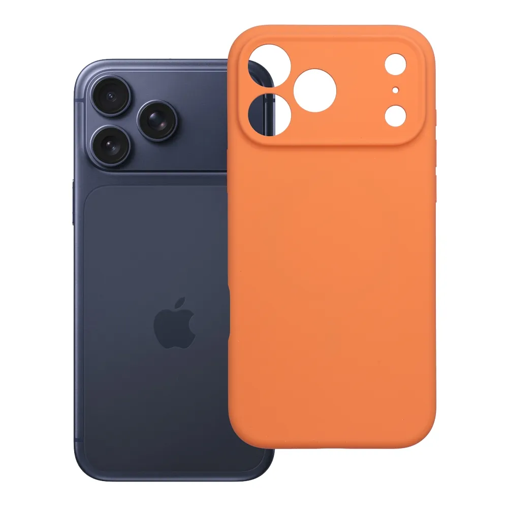 Case passend für iPhone 17 Pro Max / 18 Pro Max (low camera edge) Forcell F-Protect Rubber Premium kompatibel mit MagSafe orange