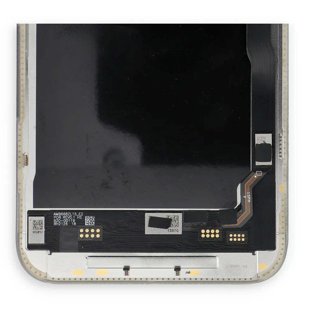 FixCell LCD Display passend für IPHONE 15 PRO MAX SOFT OLED 120Hz Proximity light sensor flex cable (Diagnosable: Used)