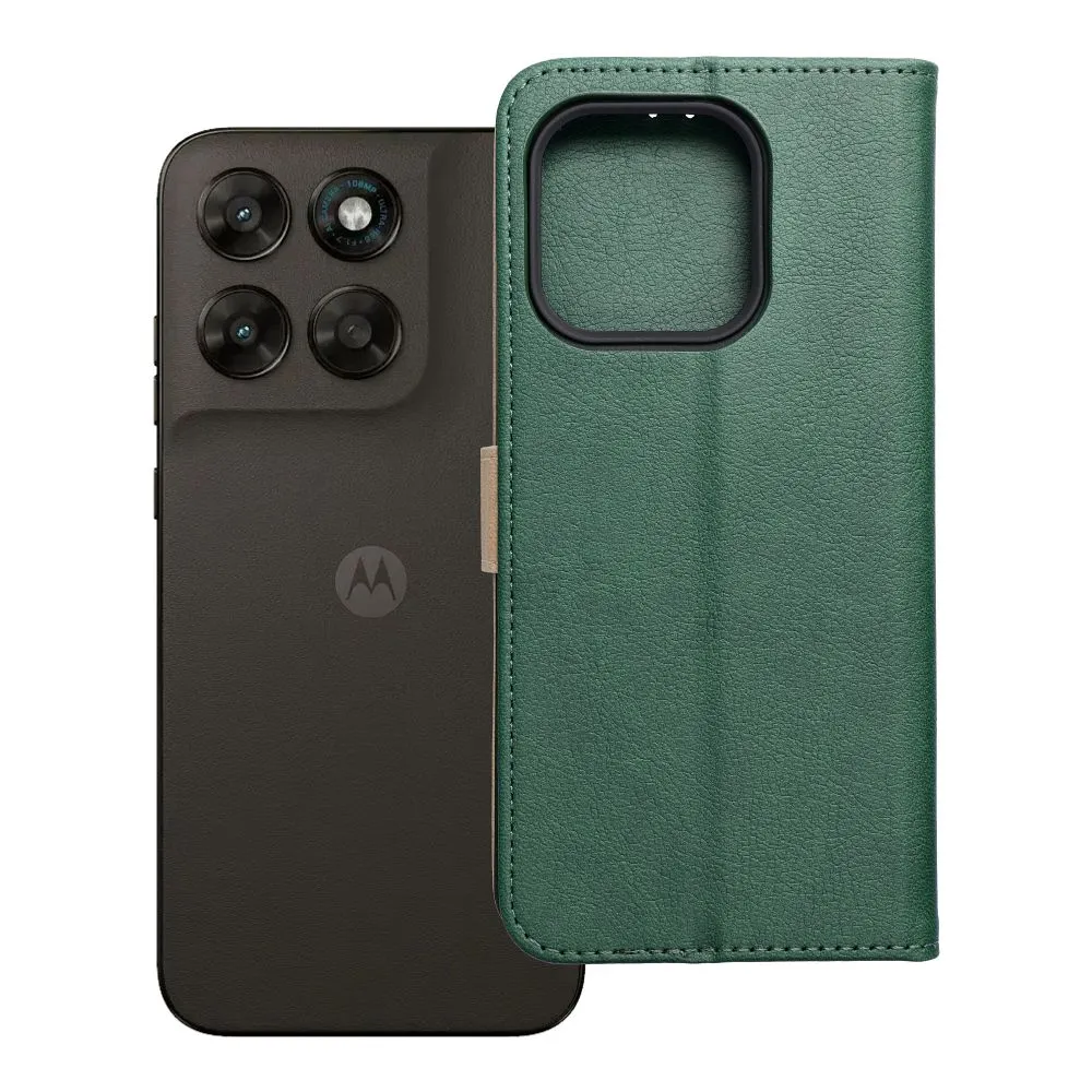 Flip case passend für Motorola G67 / G77 Split Book green and gold