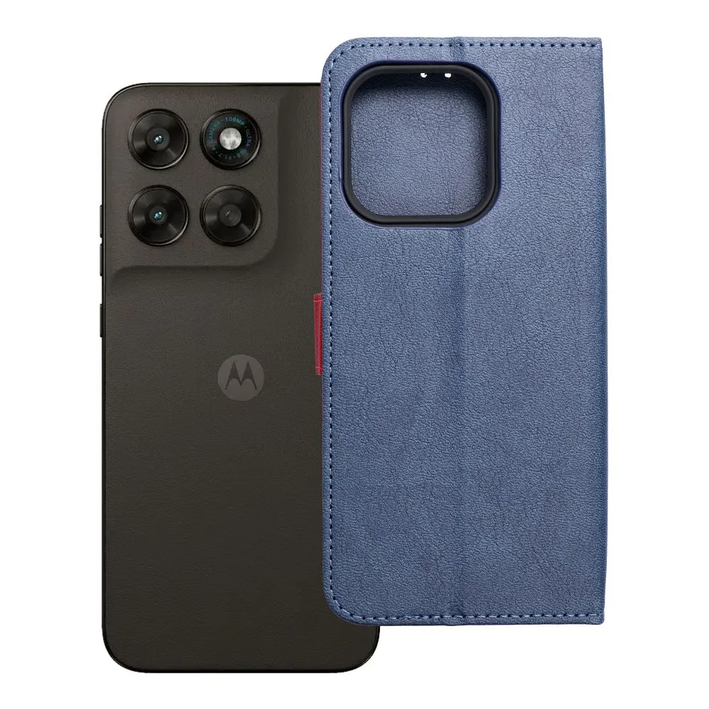 Flip case passend für Motorola G67 / G77 Split Book navy and red