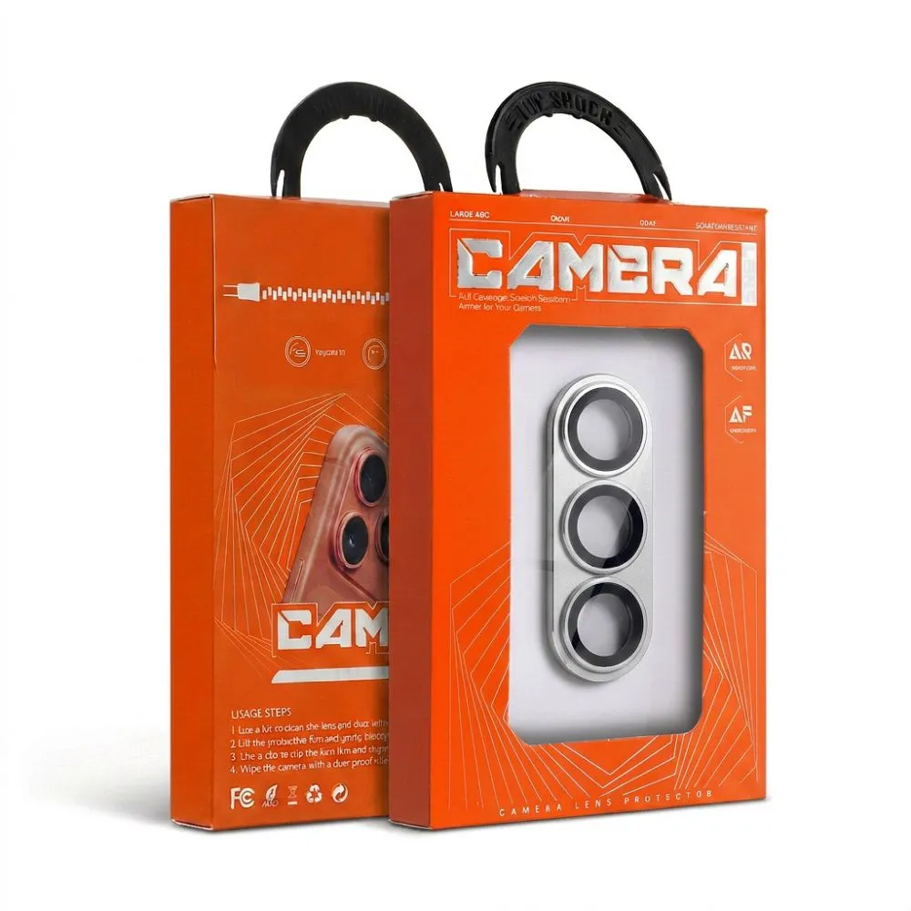 Tempered Glass Camera Lens passend für Samsung S26 AR+AF Full Metal silver