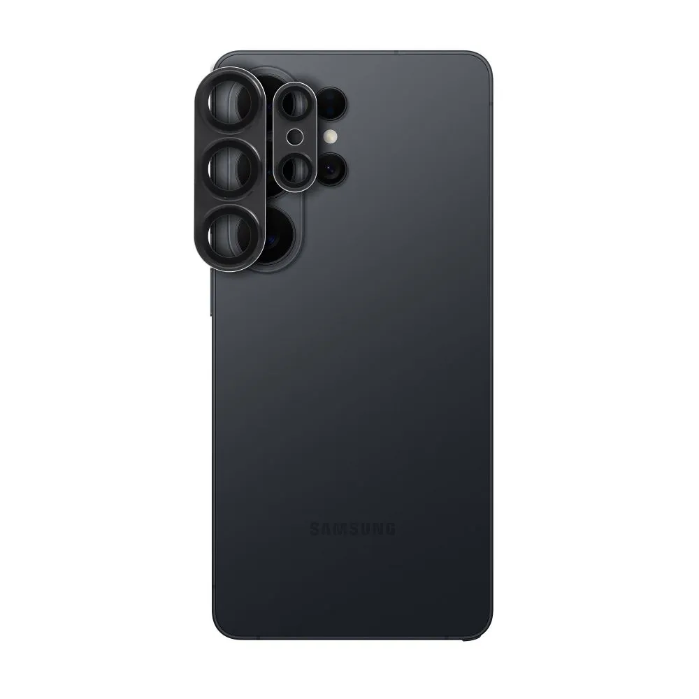 Tempered Glass Camera Lens passend für Samsung S26 ULTRA AR+AF Full Metal black