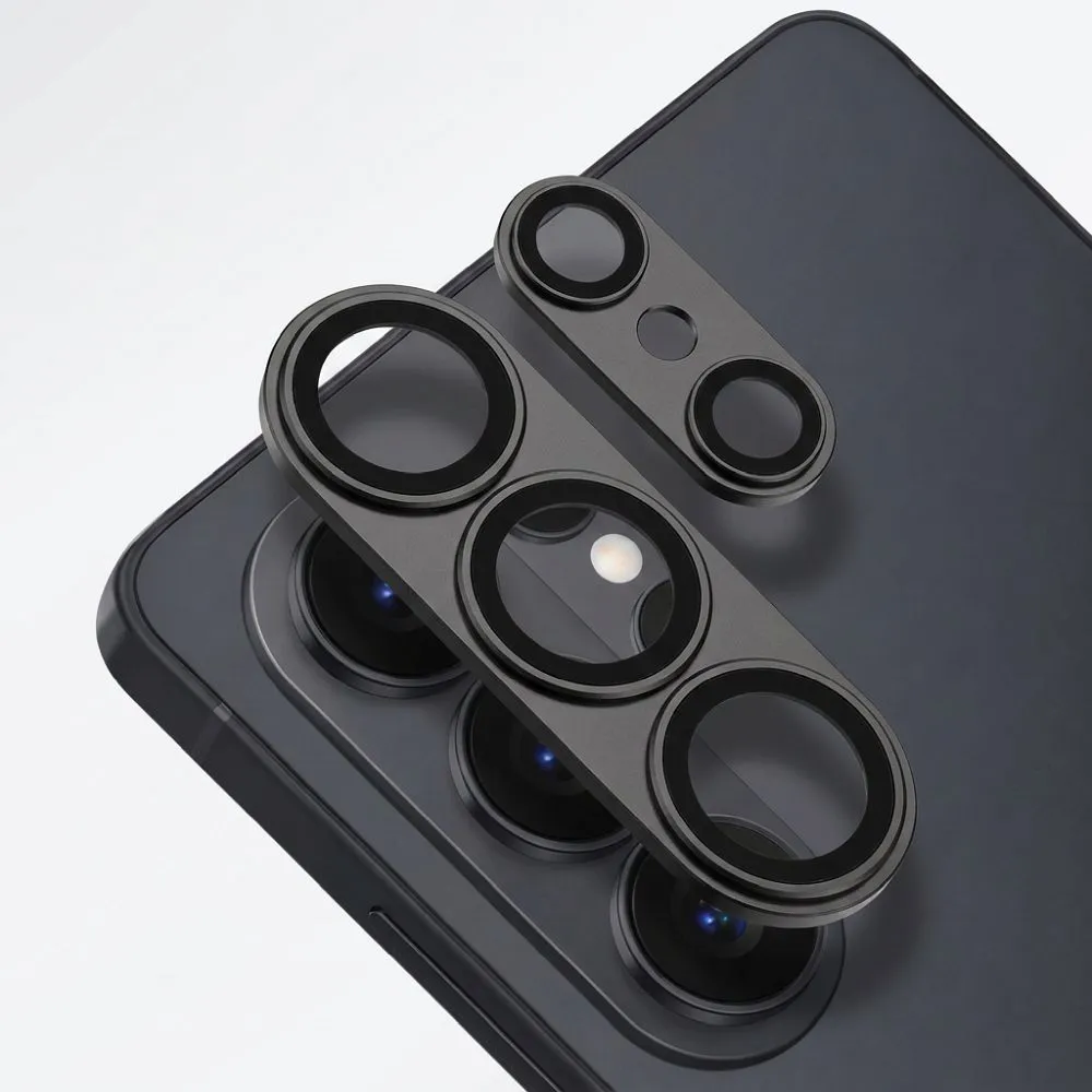 Tempered Glass Camera Lens passend für Samsung S26 ULTRA AR+AF Full Metal black