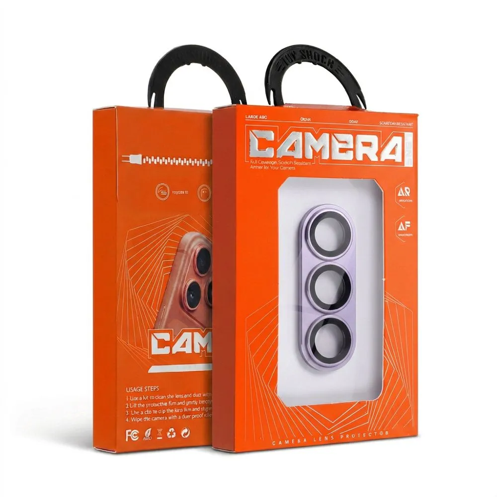 Tempered Glass Camera Lens passend für Samsung S26 AR+AF Full Metal purple