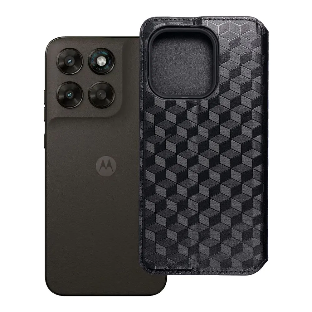 Flip case passend für Motorola G67 / G77 Cubic Book black