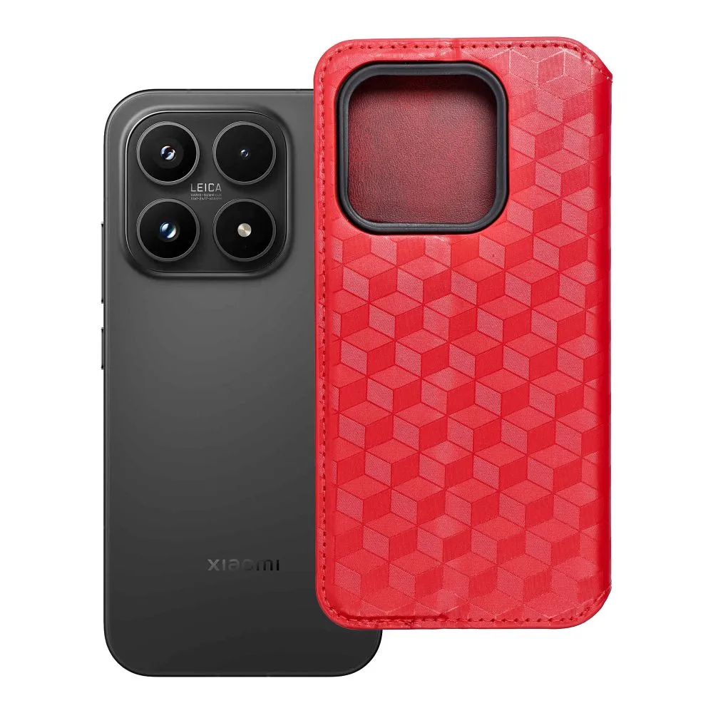 Flip case passend für Xiaomi 17 Cubic Book red