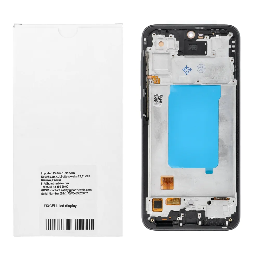 REWA lcd display passend für SAMSUNG A36 OLED black with frame