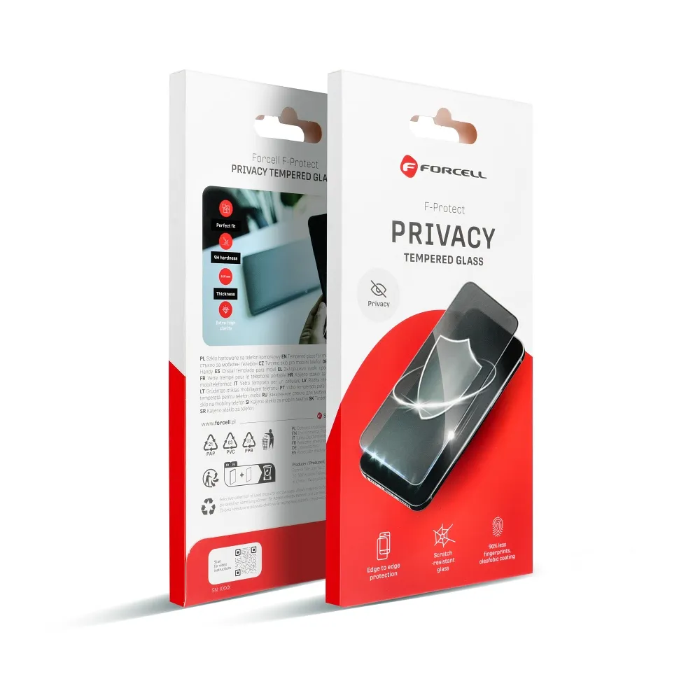 Tempered glass to iPhone 18 PRO MAX Forcell Privacy Glass black