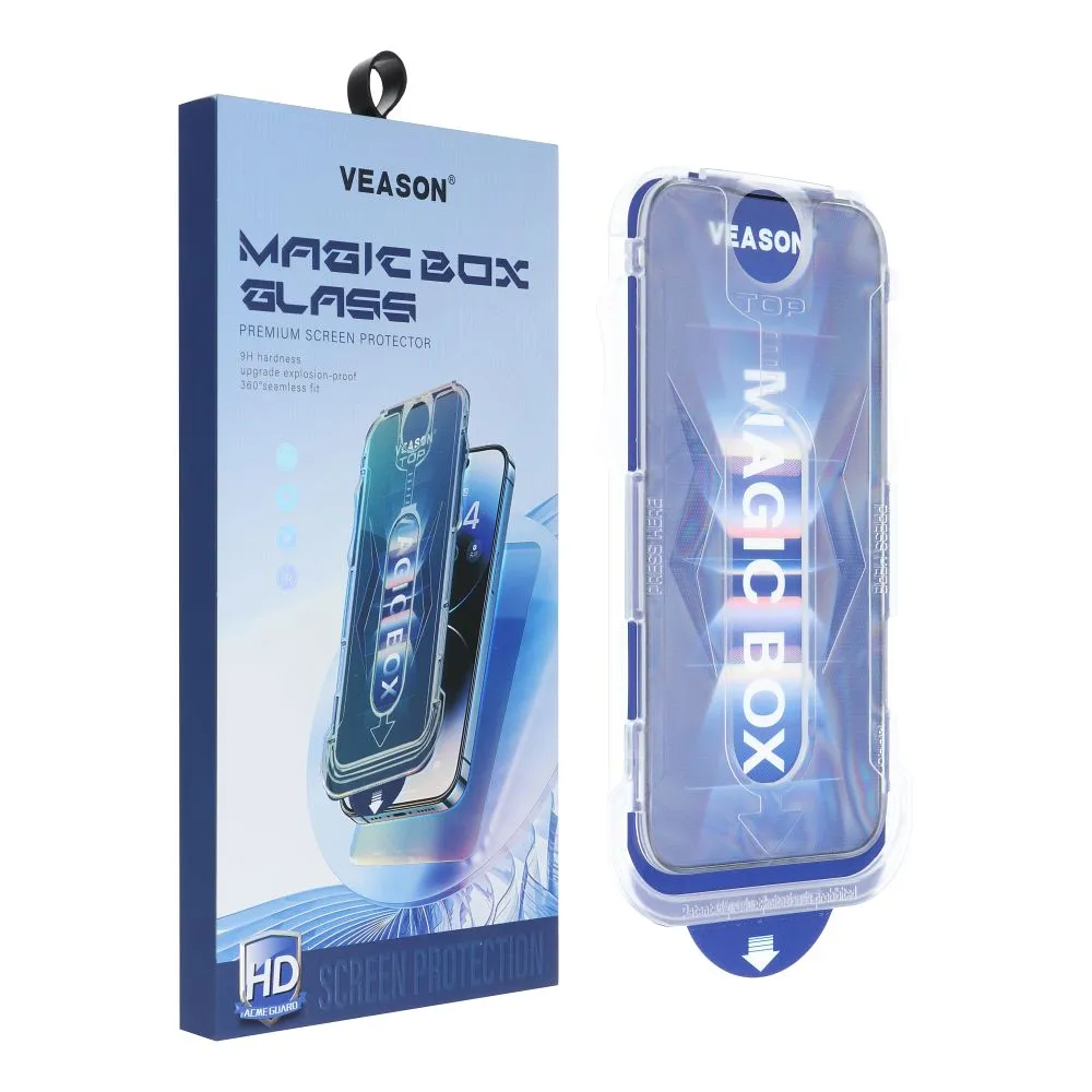 6D Pro Veason Easy-Install Glass + Applicator - passend für Iphone 18 Pro black