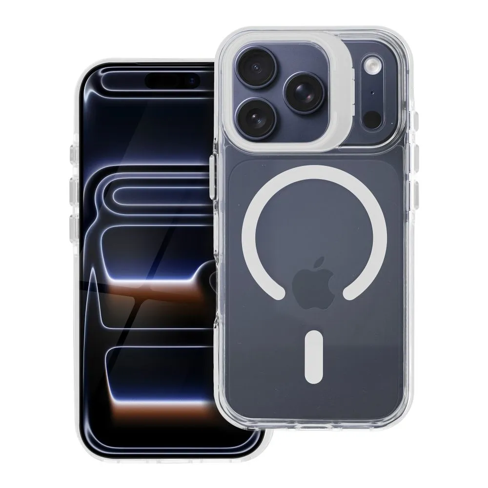 Case passend für iPhone 17 Pro Max / 18 Pro Max Lens Mag Cover kompatibel mit MagSafe white
