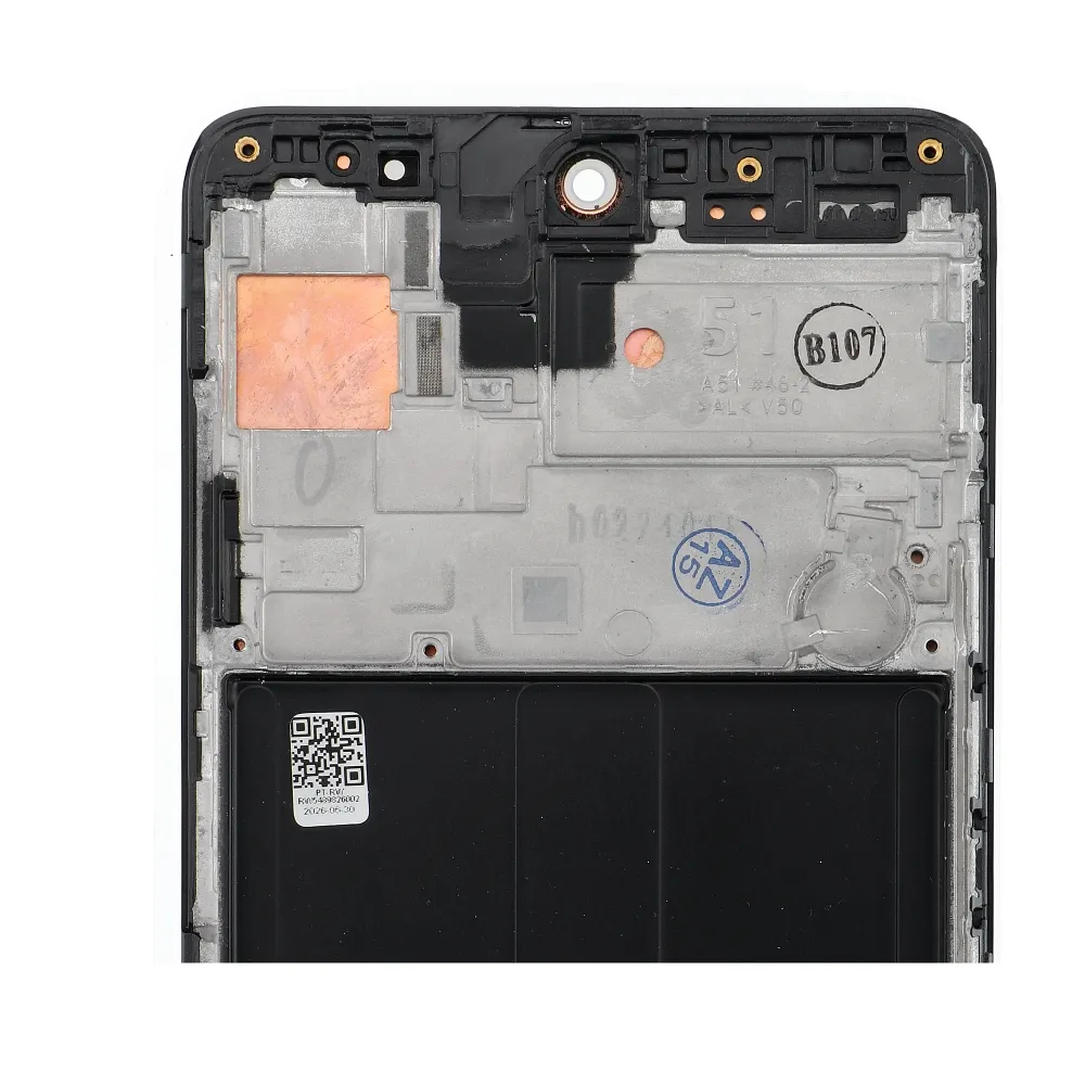 FIXCELL lcd display passend für SAMSUNG A51 4G AMOLED with frame black (change glass)