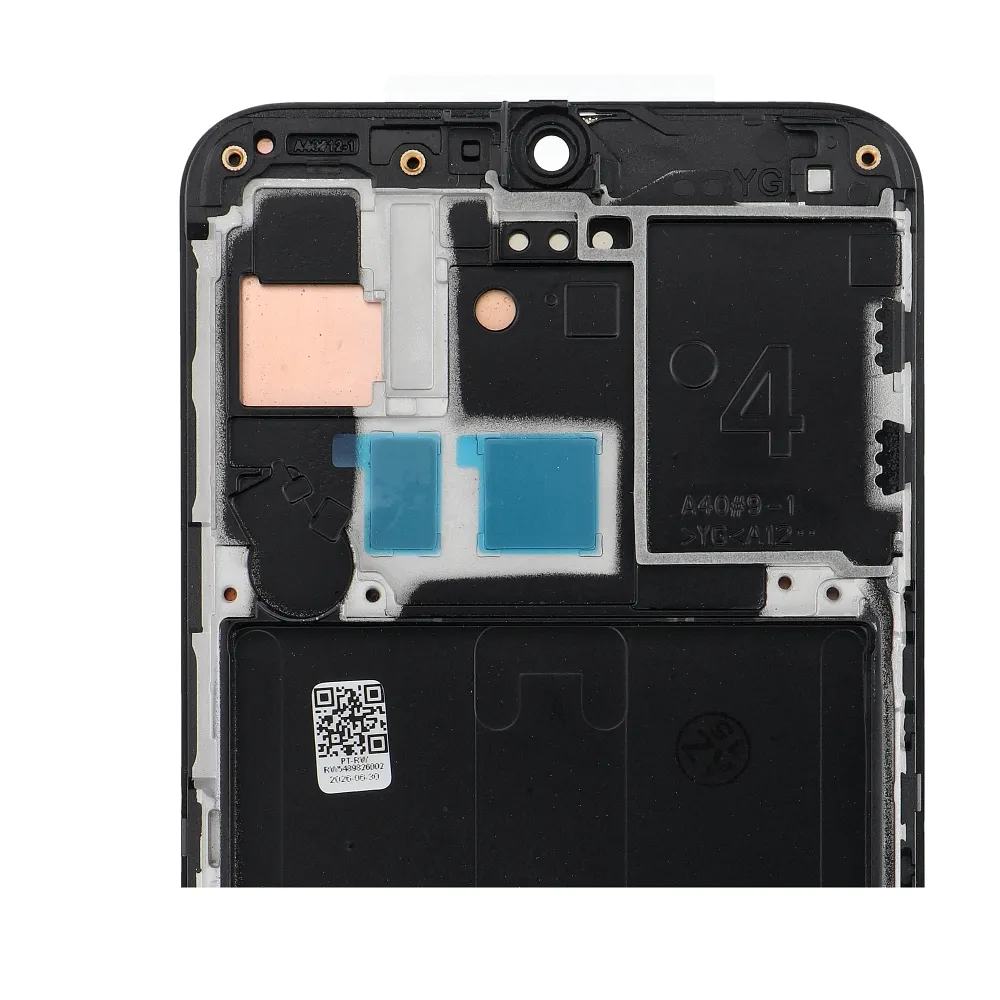 FIXCELL lcd display passend für SAMSUNG A40 AMOLED with frame black (change glass)