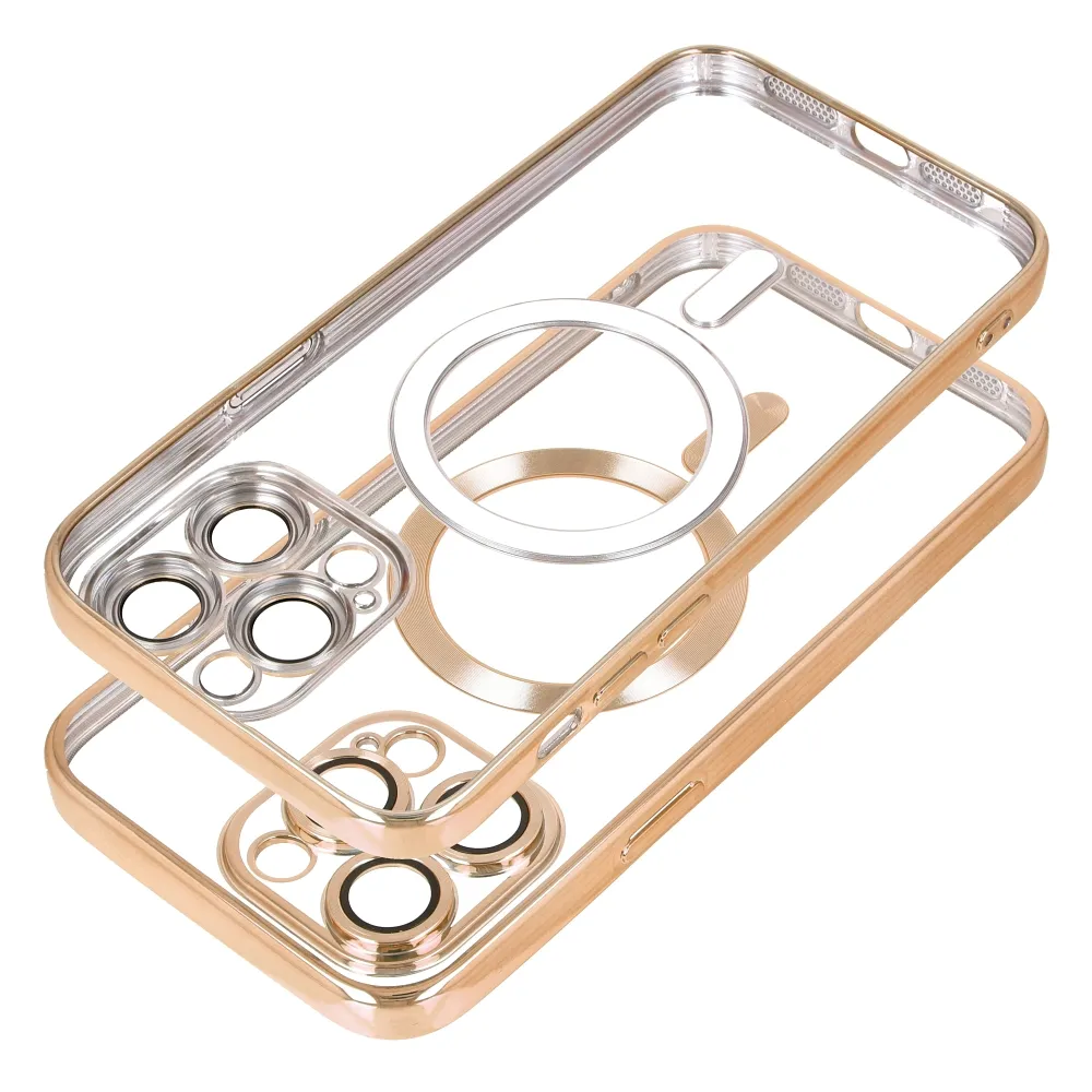 Case passend für Samsung A08 Electro Mag Cover kompatibel mit MagSafe gold