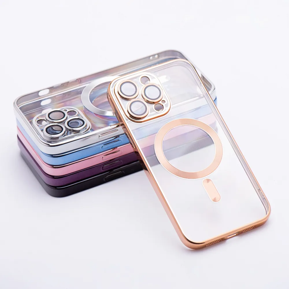 Case passend für Samsung A08 Electro Mag Cover kompatibel mit MagSafe gold