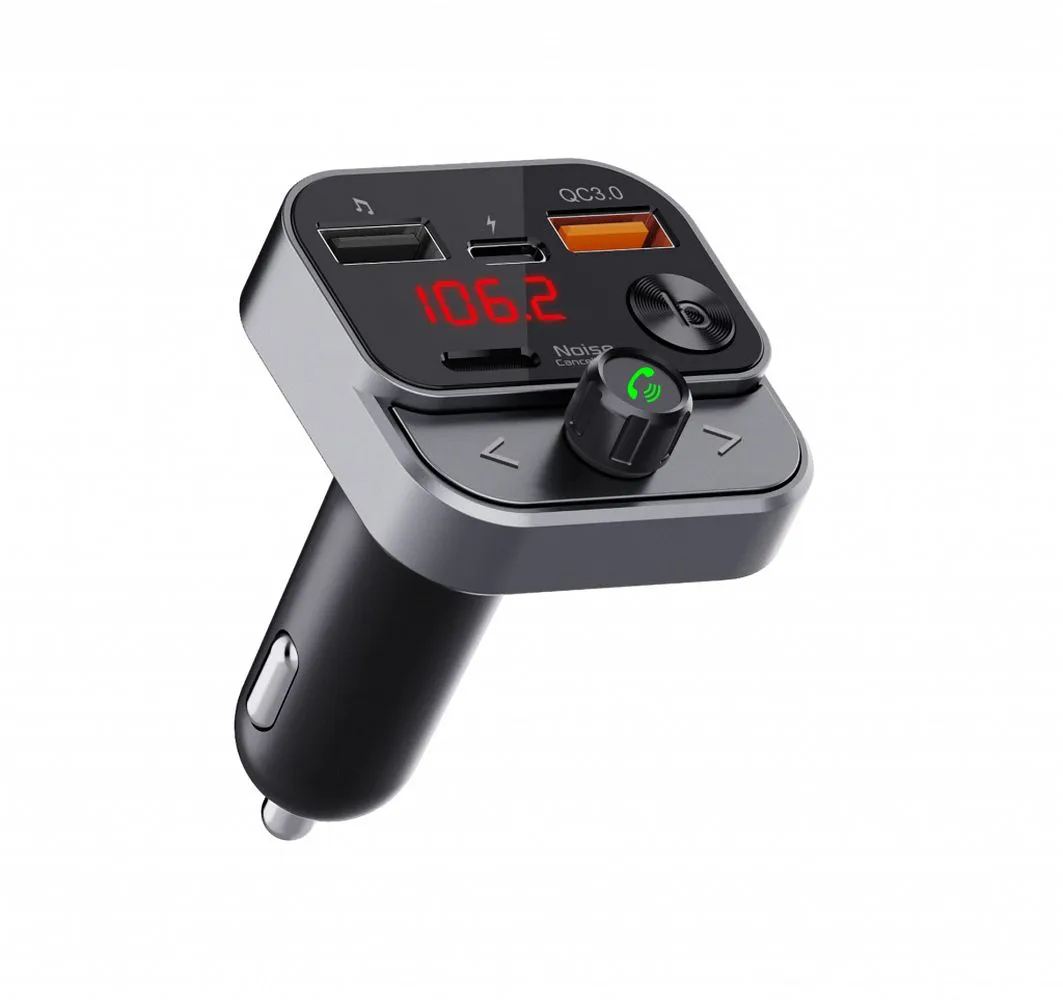 MP3 FM Sender mit Bluetooth 5.0 + USB A QC3.0 + Typ C (insgesamt 30W) ART FM-84B