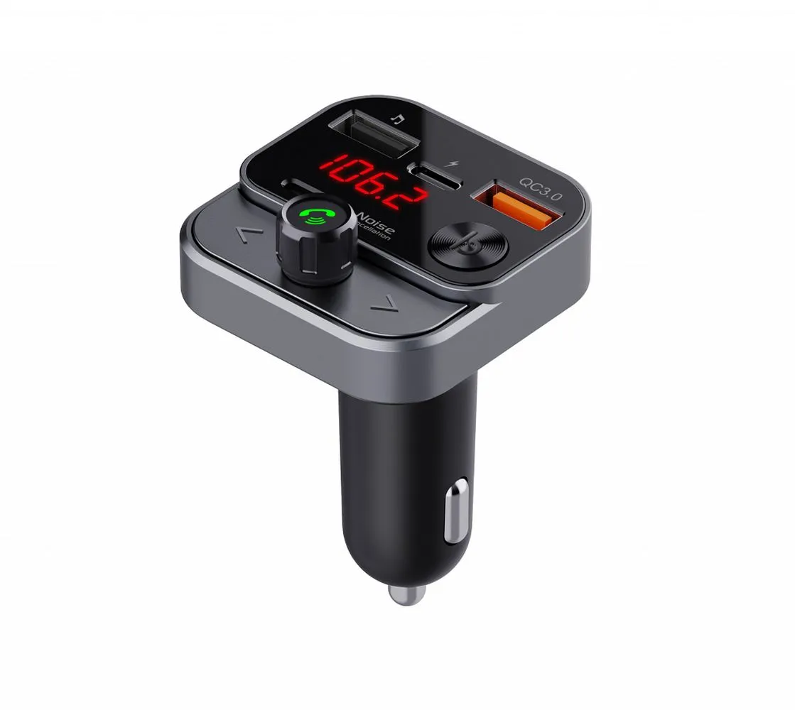 MP3 FM Sender mit Bluetooth 5.0 + USB A QC3.0 + Typ C (insgesamt 30W) ART FM-84B
