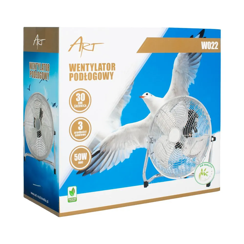 Underfloor fan Hanksair W022 12"/30cm chrom